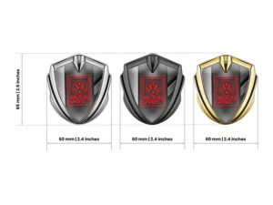 VW Badge Self Adhesive Max Design Stainless Steel